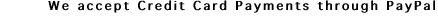 We accept Credit Card Payments